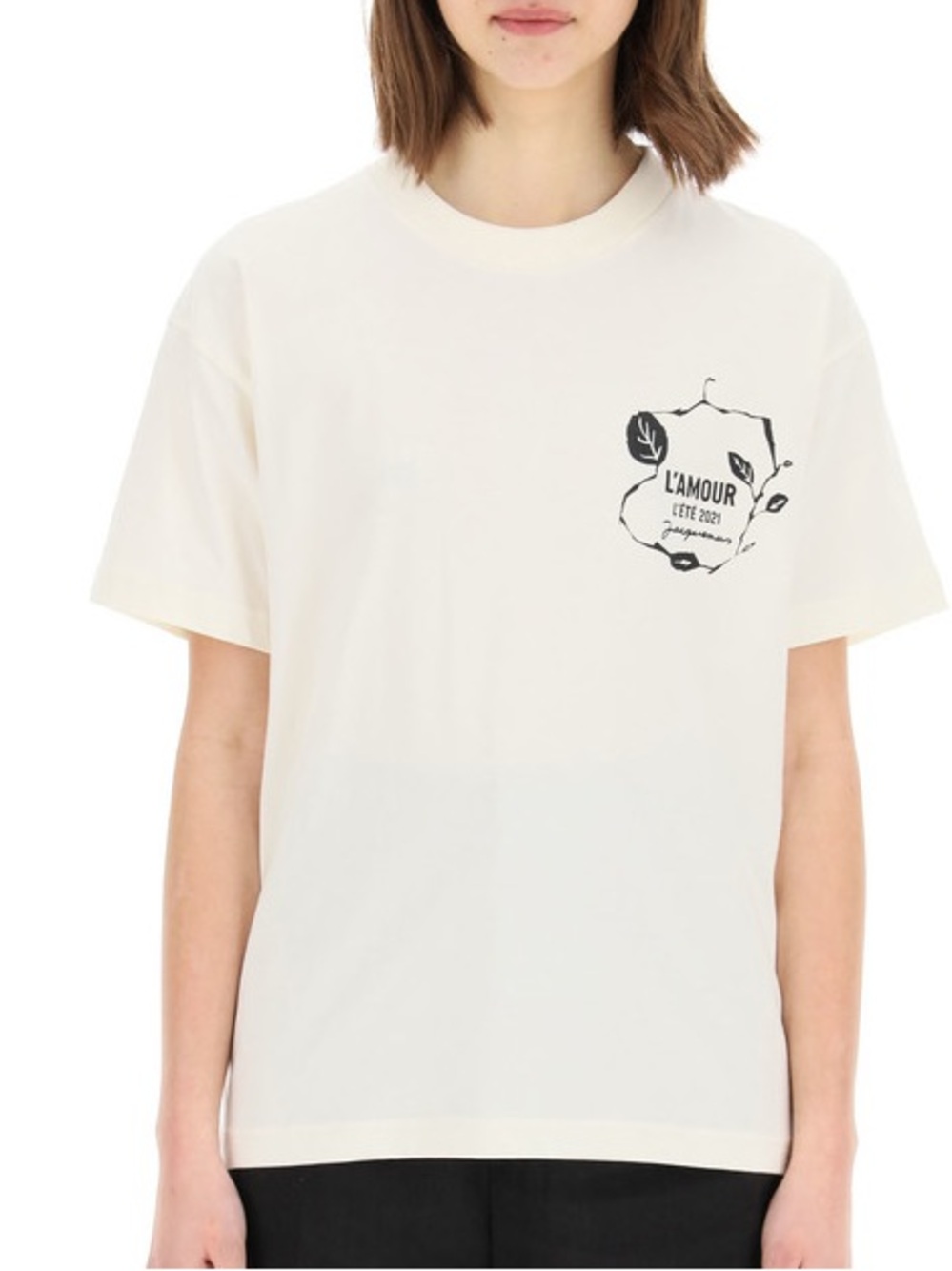 JACQUEMUS Le T-Shit L’Amour in Off-White Size XS Unisex